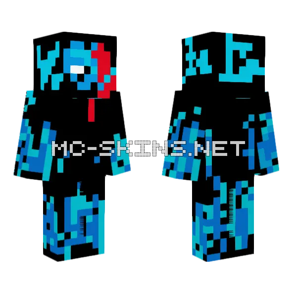 White Eye Minecraft skin, front and back