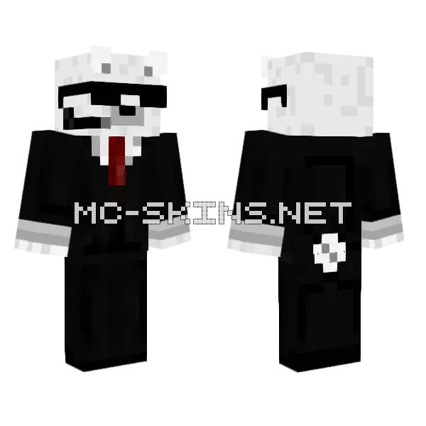 White Face Black Suit, front and back