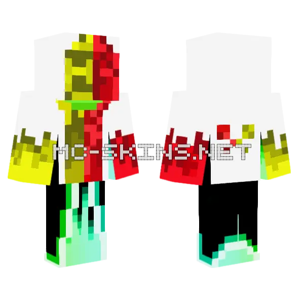 White God Minecraft skin, front and back
