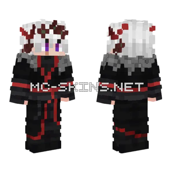 White Hair Devil Outfit, front and back