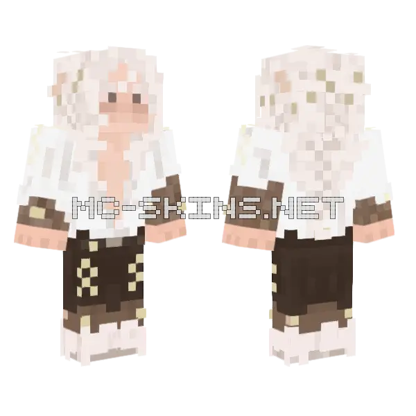 White Haired Girl, front and back