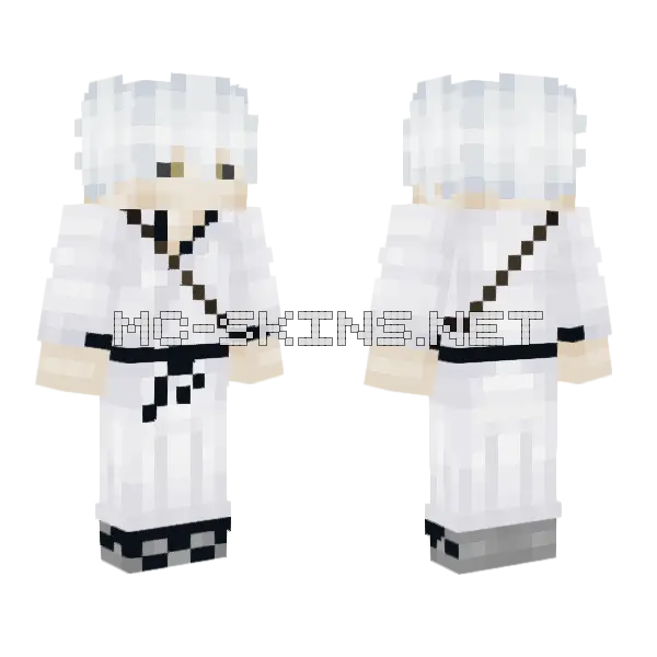 White Ichigo Minecraft skin, front and back