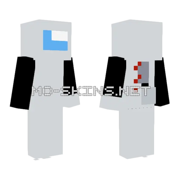 White Imposter Minecraft skin, front and back