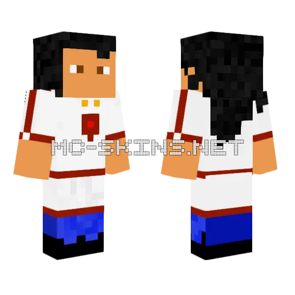 White Jersey Player, front and back