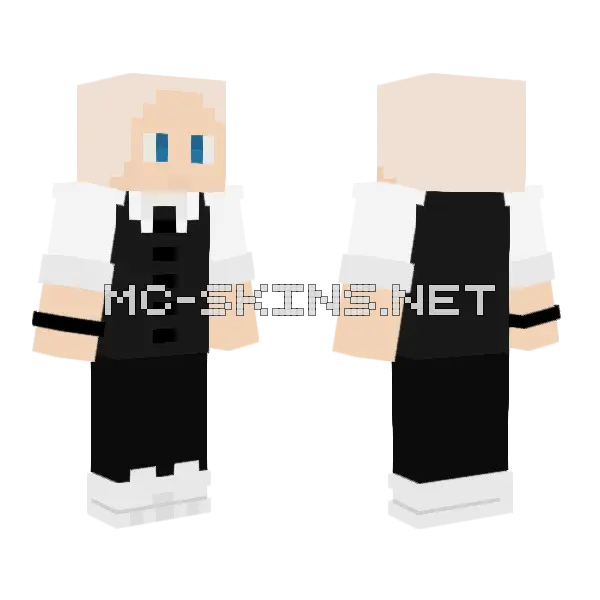 White Maid Outfit, front and back