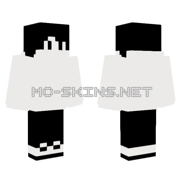 White Man Without Outline Minecraft skin, front and back