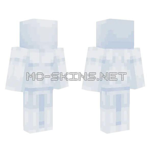 White Mannequin Base Minecraft skin, front and back