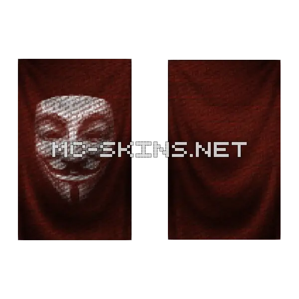 White Mask Red cape, outside and lining