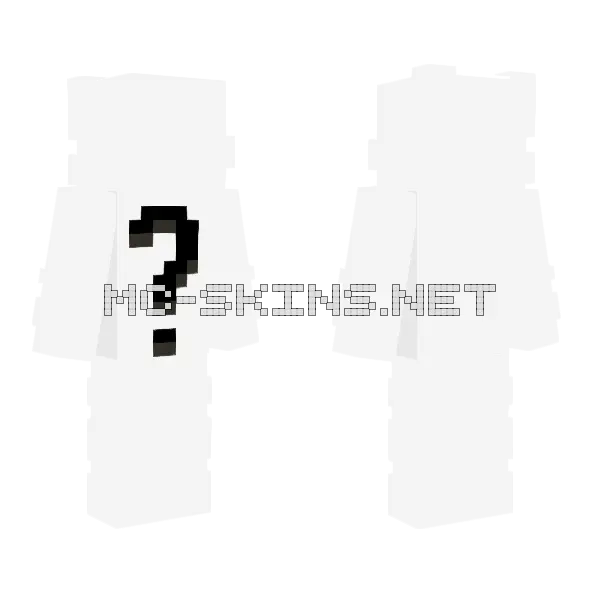 White Mugm Minecraft skin, front and back
