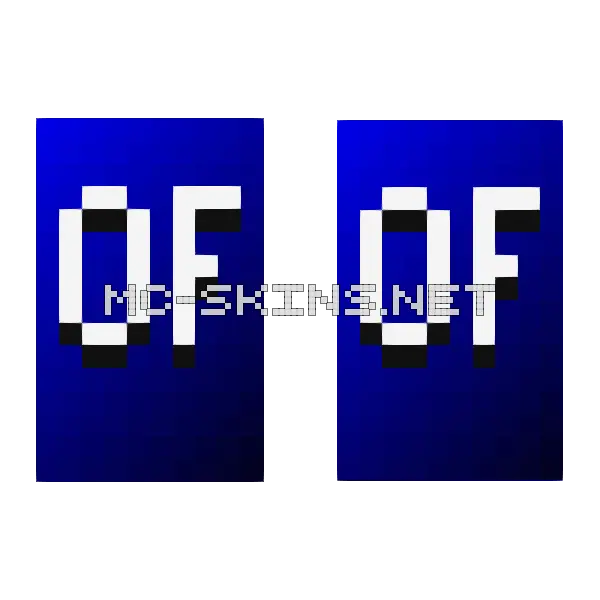 White OptiFine Letters cape, outside and lining