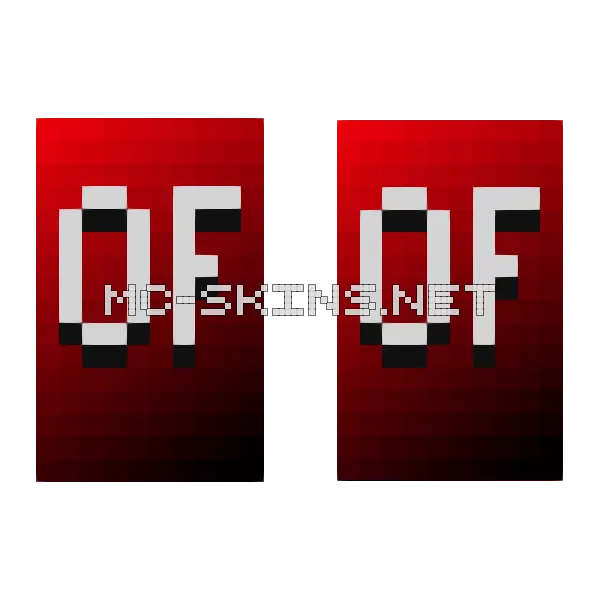 White OptiFine On Red cape, outside and lining