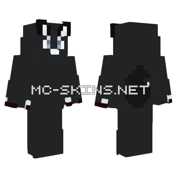 White Panda Outfit, front and back