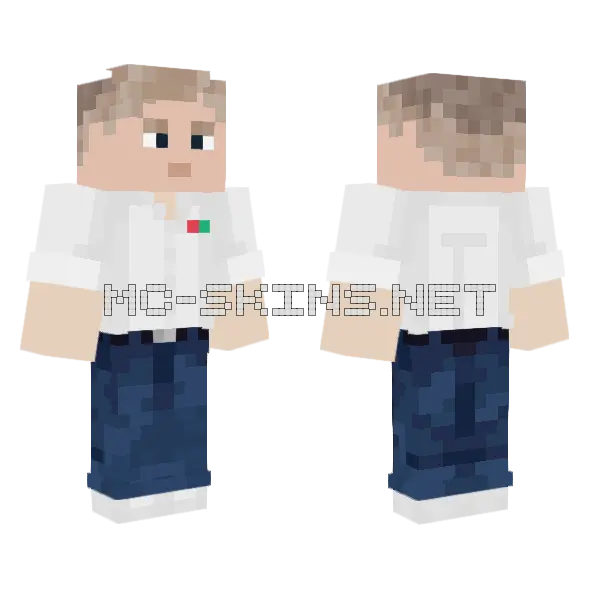 White Polo Shirt, front and back