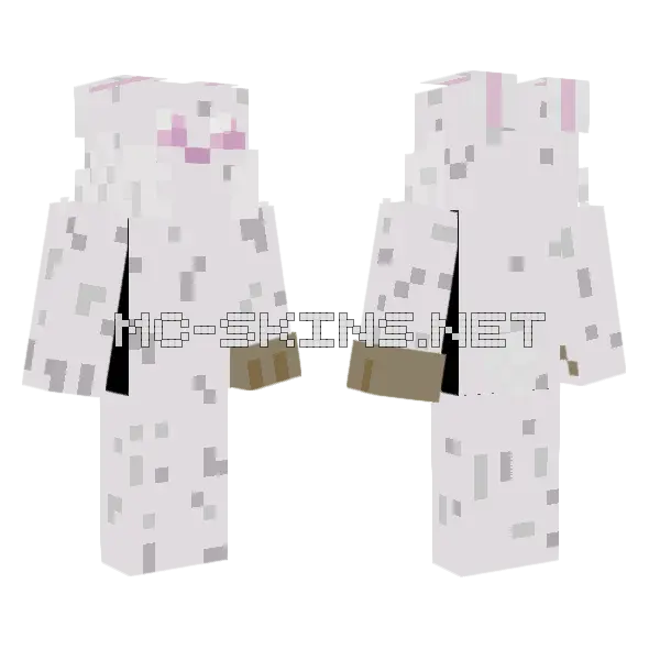 White Rabbit Minecraft skin, front and back