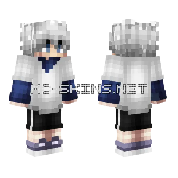 White School Uniform Girl Minecraft skin, front and back