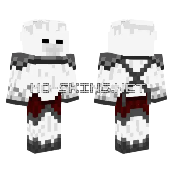 White Soldier Armoured Minecraft skin, front and back