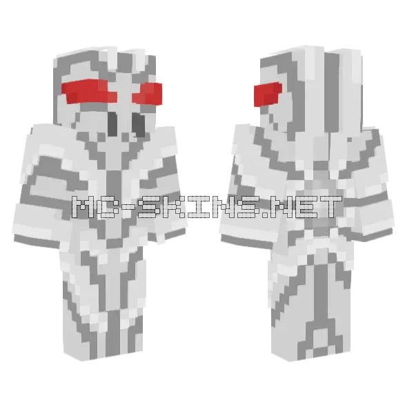 White Spider Suit Minecraft skin, front and back