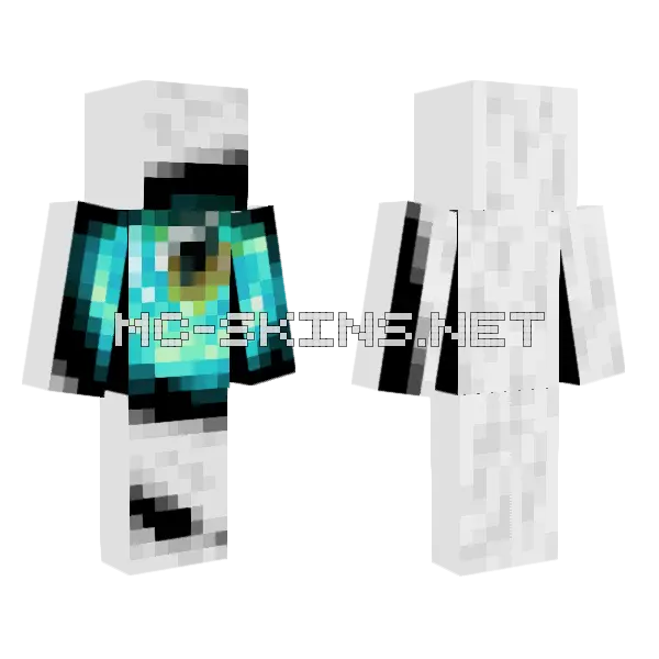 White Tiger Minecraft skin, front and back