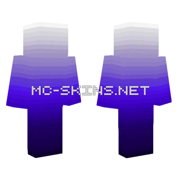White To Purple Gradient Minecraft skin, front and back