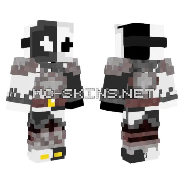 White Trickster Minecraft skin, front and back