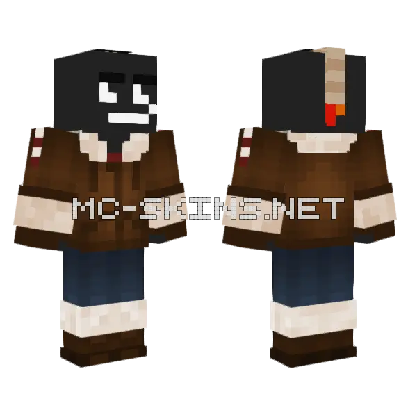 Wick Toons Minecraft skin, front and back