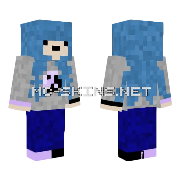 Wifies Minecraft skin, front and back