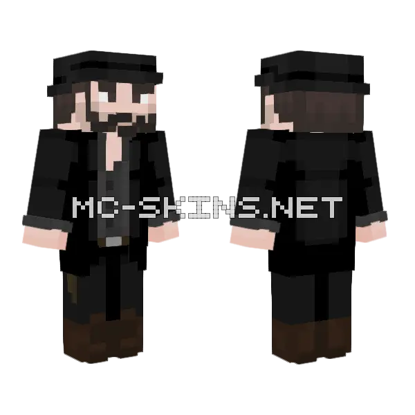 Wild West Bandit Minecraft skin, front and back