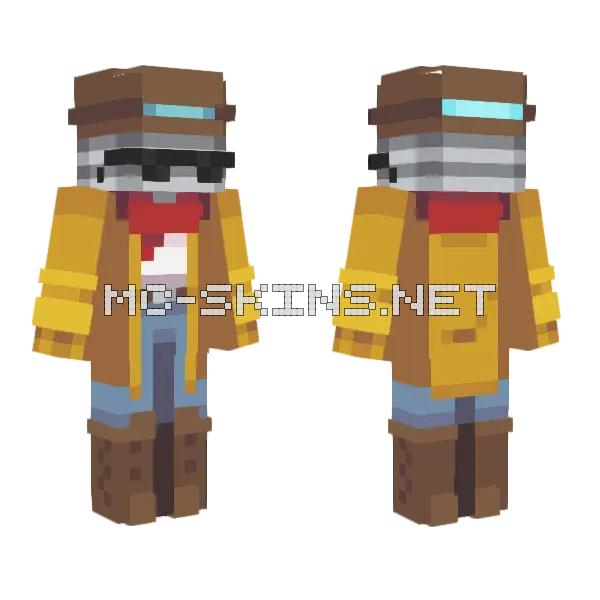 Wild West Fanskin Marathon Minecraft skin, front and back