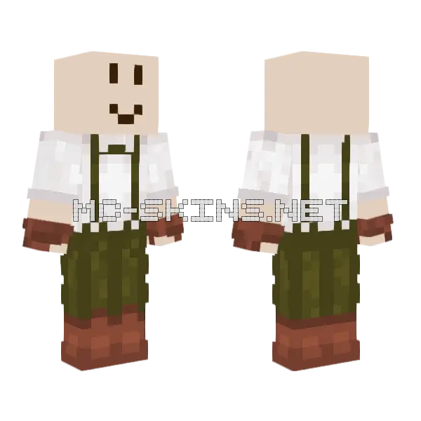 Wilderness Minecraft skin, front and back