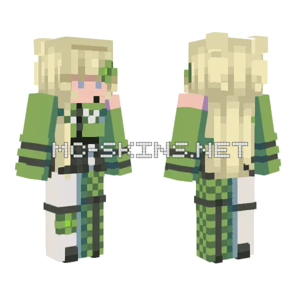 Wildflower Te Minecraft skin, front and back
