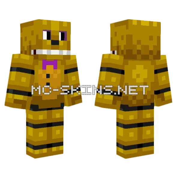 William Inside Springbonnie Minecraft skin, front and back