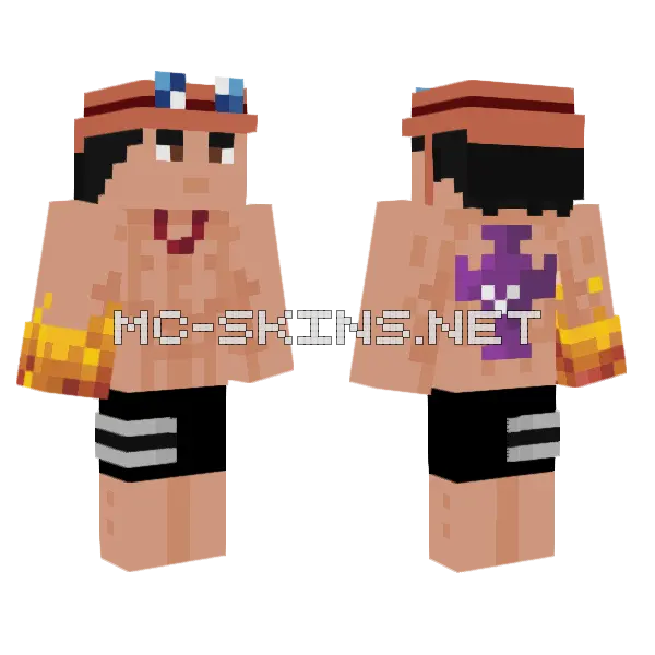 Wilsombie One Piece Minecraft skin, front and back