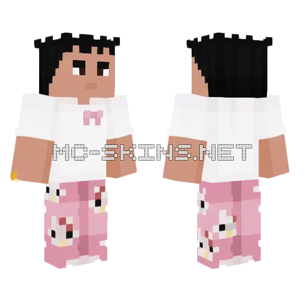 Wilsombie Pijama Minecraft skin, front and back