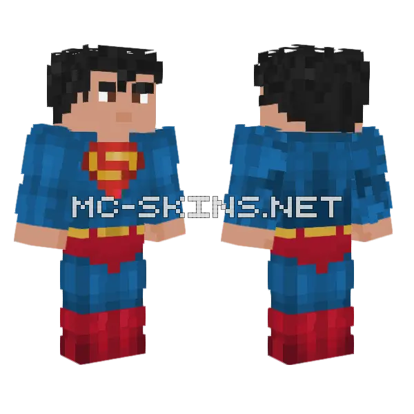 Wilsombie Superman Minecraft skin, front and back