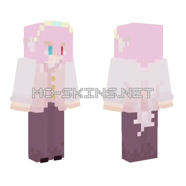 Winged Night Minecraft skin, front and back