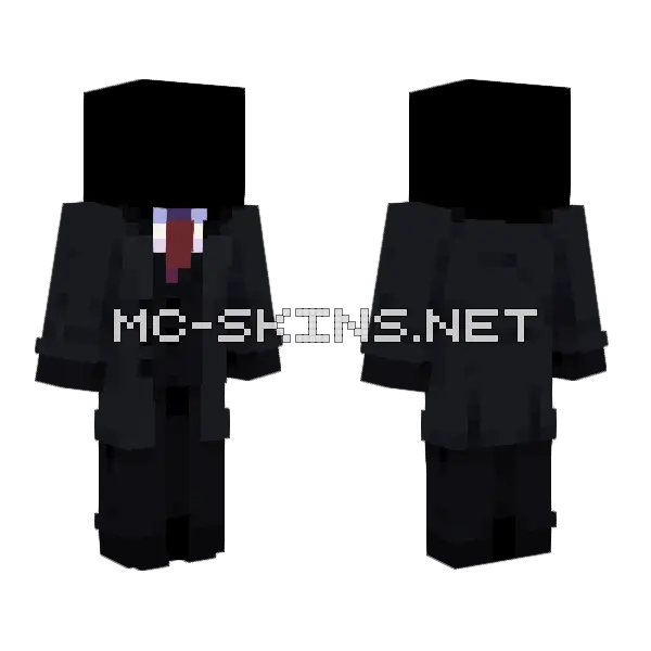 Winter Coat With Gloves Minecraft skin, front and back