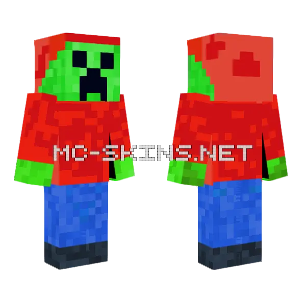 Winter Creeper Fixed Minecraft skin, front and back