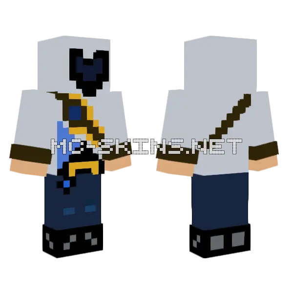 Winter Explorer Minecraft skin, front and back