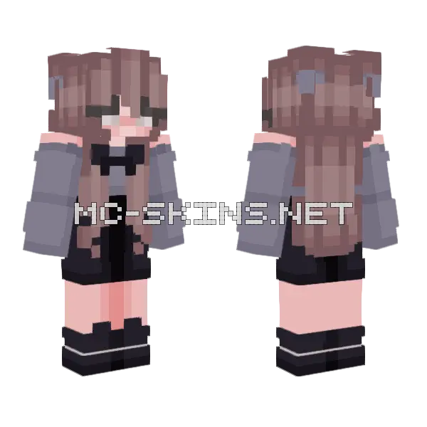 Winter Feeling Girl Minecraft skin, front and back