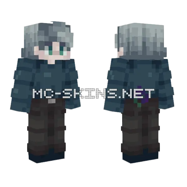 Winter Flower Minecraft skin, front and back