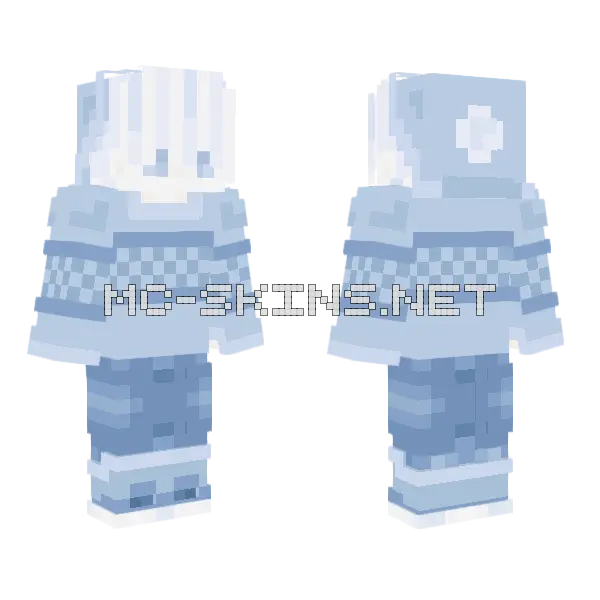 Winter Ghost Frozen Version Minecraft skin, front and back