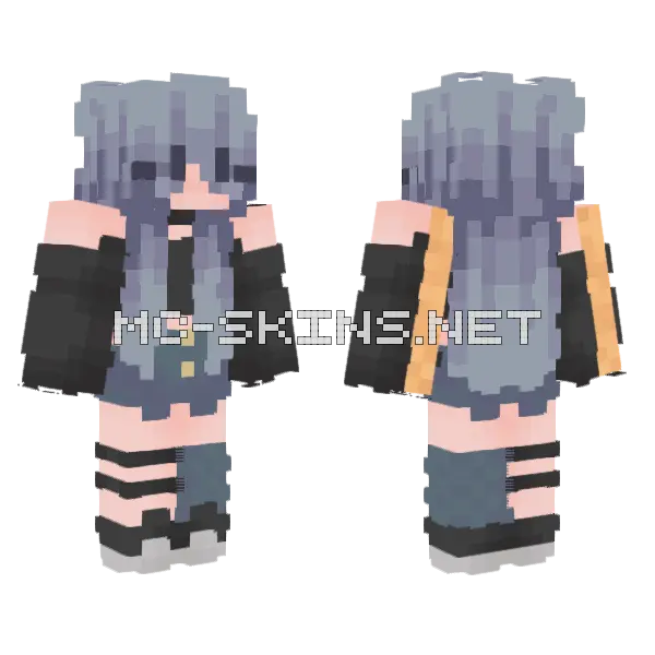 Winter Girl Minecraft skin, front and back