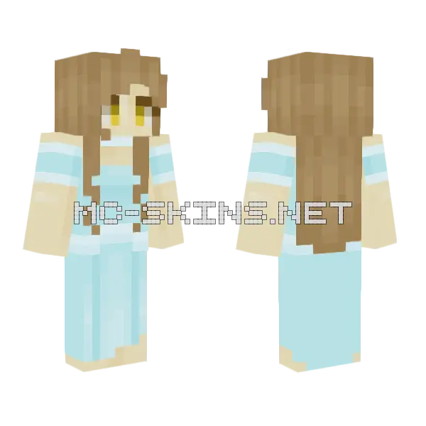 Winter Girl Remake Minecraft skin, front and back