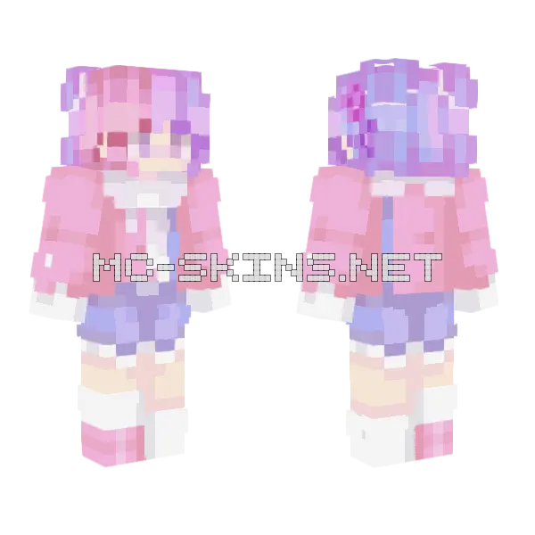 Winter Lover Girl Minecraft skin, front and back
