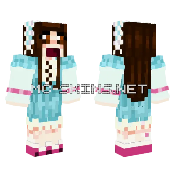 Winter Princess Dress, front and back