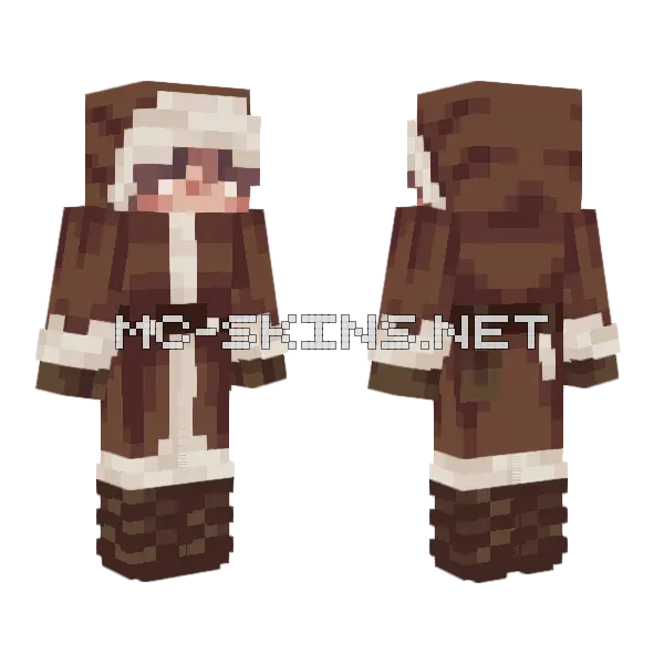 Winter Purp Minecraft skin, front and back