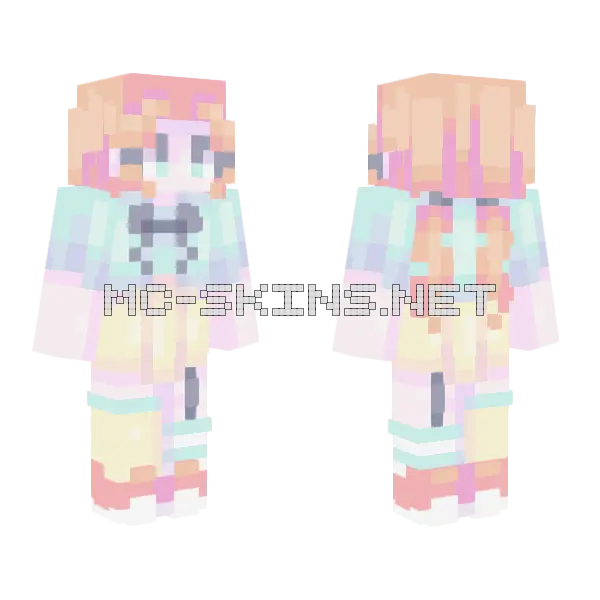 Winter Skies Minecraft skin, front and back