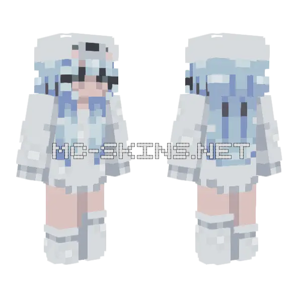 Winter Summer Wonderland Minecraft skin, front and back