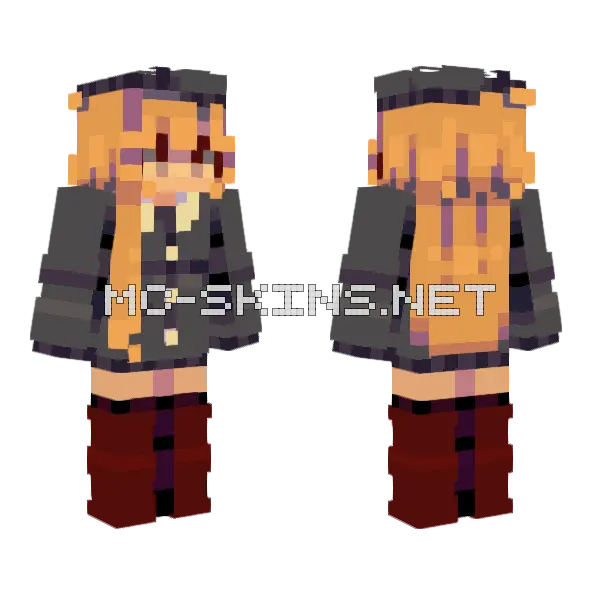 Winter Warrior Minecraft skin, front and back