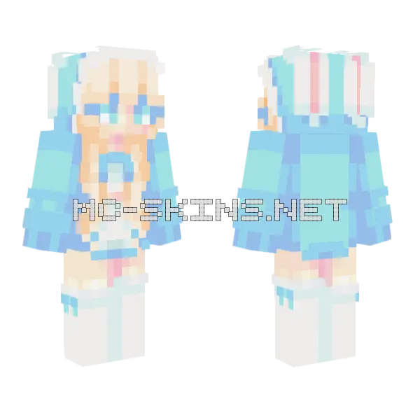 Winter Wonderland Girl Minecraft skin, front and back